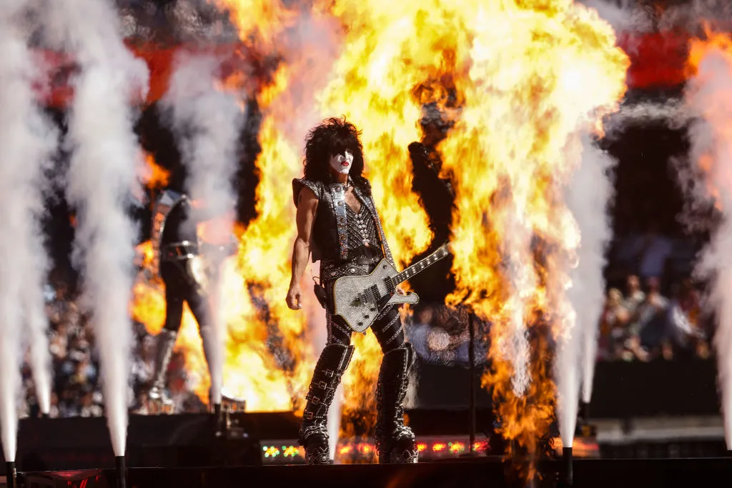 KISS. The members of KISS are working on a five-part documentary about the band's "End of the Road World Tour."