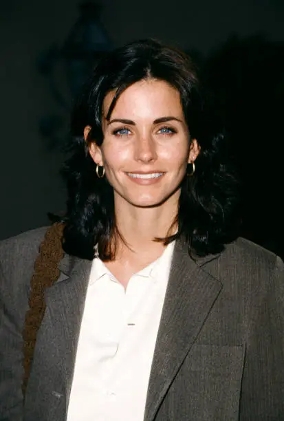 LOS ANGELES, CA - JANUARY 9:  American actress Courteney Cox of the television comedy, Friend's poses for a portrait before an NBC Press Tour Party on January 9, 1995 in Los Angeles, California.   