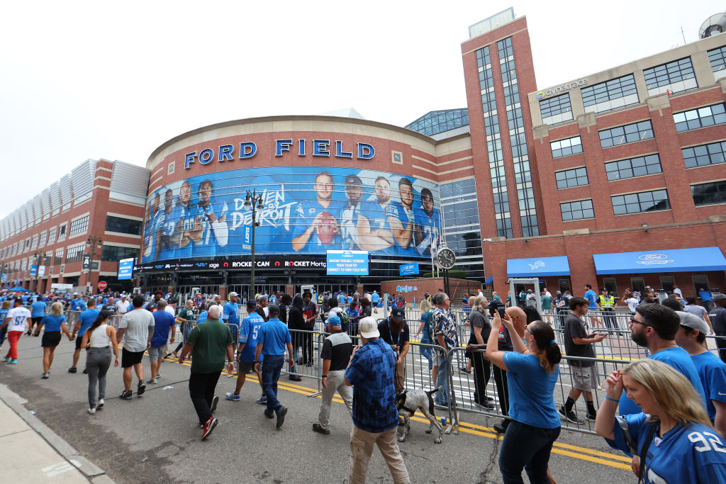 Detroit Lions fans outside Ford Field. Prices will go up in 2024